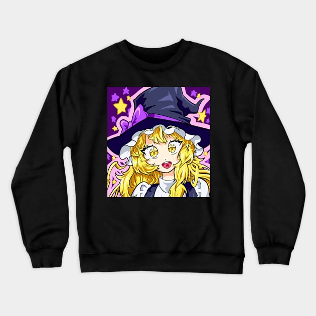 Marisa Kirisame portrait Crewneck Sweatshirt by kizupoko